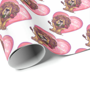 Lion Valentijnsdag Cadeaupapier