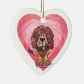 Lion Valentijnsdag Keramisch Ornament (Rechts)