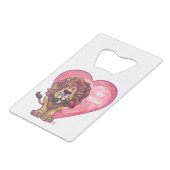 Lion Valentijnsdag Kredietkaart Flessenopener (Achterkant Gekanteld)