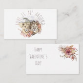 Lion Valentijnsdag Valentijn Notitiekaartje (Voorkant / Achterkant)