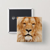 Lion Vierkante Button 5,1 Cm (Voorkant /achterkant)