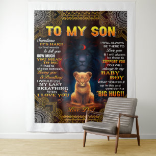 Lion voor mijn zoon soms is het een harde vader wandkleed
