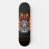 Lion Warrior Aangepaste persoonlijke naam Skateboard (Voorkant)