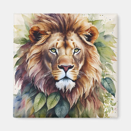 Lion Waterverf Botanische Kunstwerk Magneet