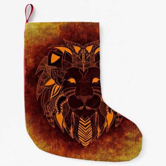 Lion wild dier abstract kleine kerstsok (Voorkant)