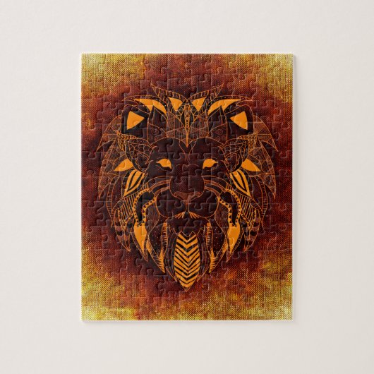Lion wild dier abstract legpuzzel (Verticaal)