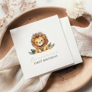 Lion Wild One Verjaardag servetten
