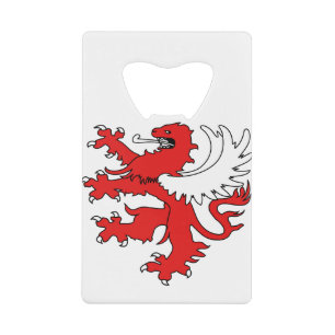 Lion Wings Symbool Power Tongue Claws Red Kredietkaart Flessenopener