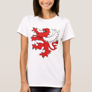 Lion Wings Symbool Power Tongue Claws Red T-shirt