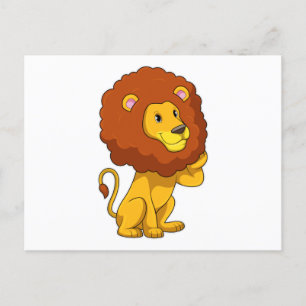 Lion with Curls Briefkaart