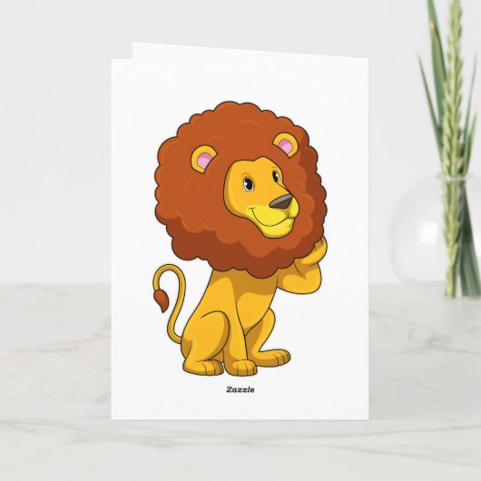 Lion with Curls Kaart (Achterkant)