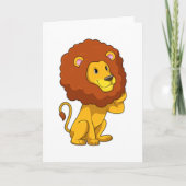 Lion with Curls Kaart (Voorkant)