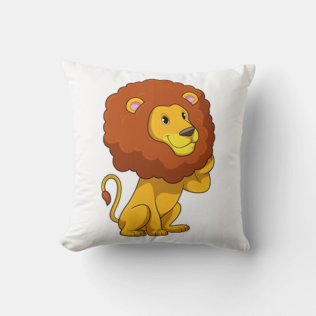 Lion with Curls Kussen (Voorkant)
