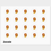 Lion with Curls Ronde Sticker (Vel)