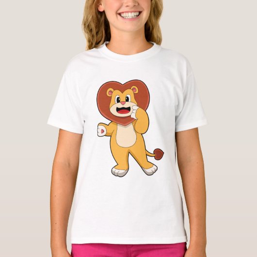 Lion with Heart T-shirt (Voorkant)