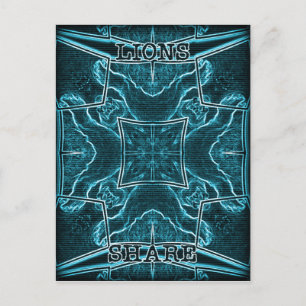 Lion wits briefkaart