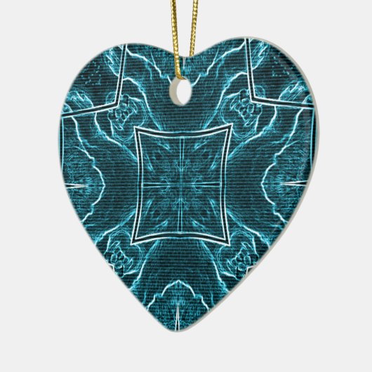 Lion wits keramisch ornament (Links)