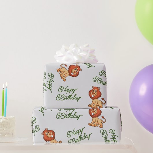 Lion Wrapping Paper Cadeaupapier (Feestgeschenken)