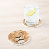 Lion Zandsteen Onderzetter (Zijkant)