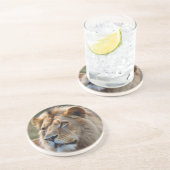 Lion Zandsteen Onderzetter (Zijkant)