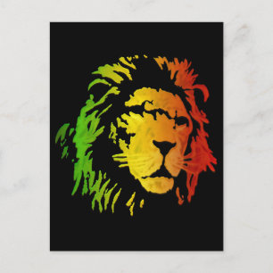 Lion Zion Judah Reggae Lion Briefkaart