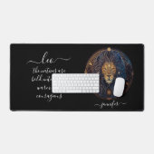 Lion zodiaque or et noir (Clavier et souris)