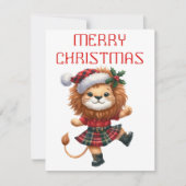 Lionceau dansant - Carte de Noël (Devant)