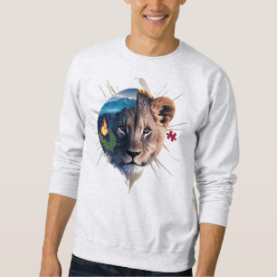 Lionceau Sweatshirt Basique Split-Face - Element D