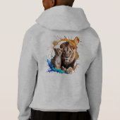 Lionceau Tache de Peinture Pullover à Capuche - Ga (Dos)