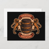 lioneiken loop Aangepaste bierbrouwerij Briefkaart (Voorkant / Achterkant)