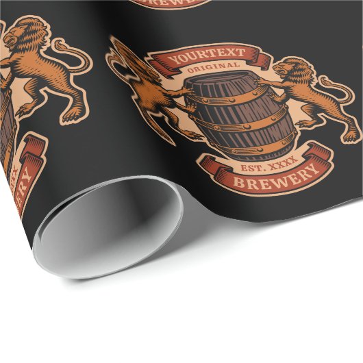 lioneiken loop Aangepaste bierbrouwerij Cadeaupapier (Rol Hoek)