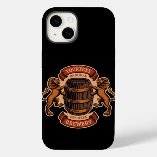 lioneiken loop Aangepaste bierbrouwerij Case-Mate iPhone Case (Achterkant)