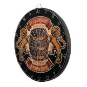 lioneiken loop Aangepaste bierbrouwerij Dartbord (Voorkant Rechts)