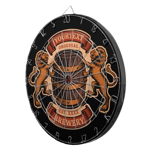 lioneiken loop Aangepaste bierbrouwerij Dartbord (Voorkant Rechts)