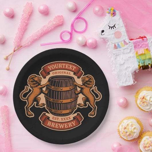  lioneiken loop Aangepaste bierbrouwerij Papieren Bordje (Feest)