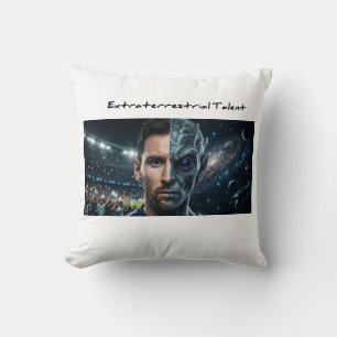 Lionel Messi Alien Geit - Moderne Vierkante Worp K Kussen
