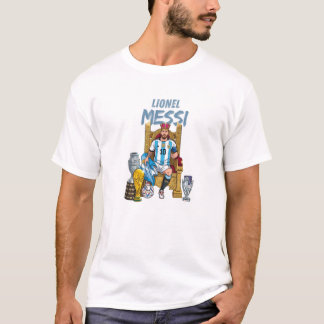 Lionel Messi GOAT Voetbal Voetbal Legende Fan Gesc T-shirt