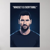 Lionel Messi Quote Poster – Mindset Is Everything (Devant)