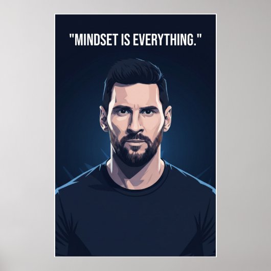 Lionel Messi Quote Poster – Mindset Is Everything (Voorkant)