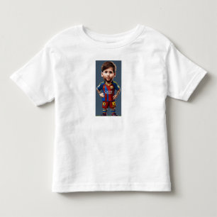 Lionel Messi schattige baby cartoon realist grote Kinder Shirts