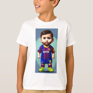 Lionel Messi schattige baby cartoon realist grote T-shirt
