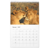 Lionen - Afrikaans pictogram Agenda 2014 (één pagi Kalender (Feb 2027)