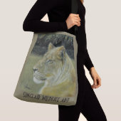 Lionen in lichaamshoudende 2-zijdige afbeeldingen crossbody tas (Dichtbij)