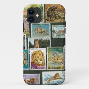 Lionen op postzegels iPhone 11 hoesje