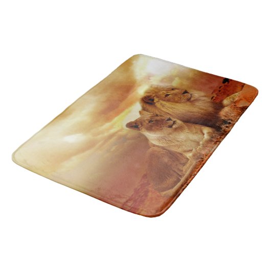 Lionen samen badmat (Gekanteld)