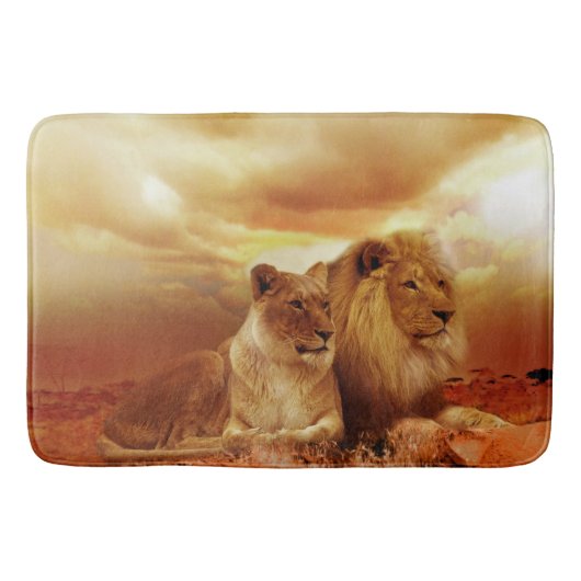 Lionen samen badmat (Voorkant)