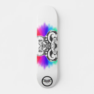 Lionenregenboog Zwarte en witte lijnenart Skateboard