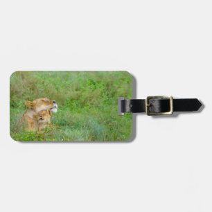 Lioness & Baby Bagagelabel