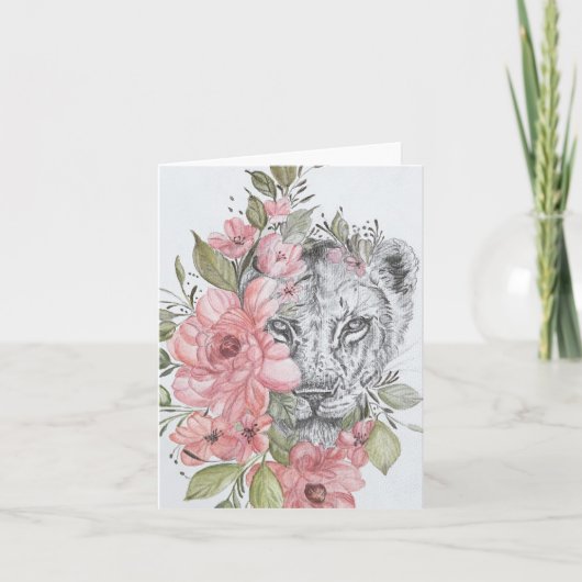 Lioness Blank Note Kaart (Voorkant)