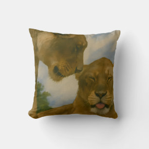 Lioness Companship in het Gouden Licht Kussen